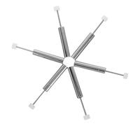 VILLFUL 6 Piezas Amortiguador Hidráulico para Cubo de Basura 55-59n, 85 MM | Acero al Carbono Niquelado y Aceite de Silicona, Cierre Suave Silencioso, para Papeleras