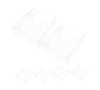 VILLFUL 6 Piezas Caja Plástica Transparente con Tapa Plegable para Conservación Frescura y Empaque de Alimentos para Fiestas y Regalos