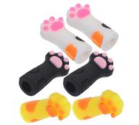 VILLFUL 6 piezas Cubierta Protectora de Silicona para Tijeras de Cutículas Diseño de Pata de Gato de Funda Creativa para Manicura Ligera y Duradera para Uñas y Removedor de Cutículas