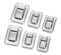 VILLFUL 6 Piezas de Pestillo del Candado de Hierro Plata para Caja de Almacenamiento y Pequeño Gabinete, Diseño Simple y Uso Práctico para Manualidades y Bricolaje