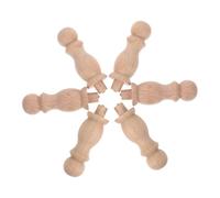VILLFUL 6 Piezas Ganchos de Madera para Pared Ganchos Decorativos para Colgar Abrigos Toallas y Bolsos sin Acabado para Personalizar para Baños Cocinas y Entradas