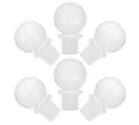 VILLFUL 6 piezas Tapones para Botellas de Vino Cristal con Sello Hermético de Silicona para Fiesta y Festivales Compatibles con Botellas Estándar Duraderos y Decorativos