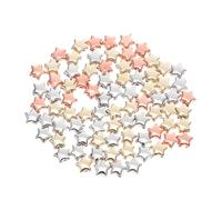 VILLFUL 600 Piezas Electroplated Star Spacer Beads Plastic Loose Beads For DIY Jewelry Making Comfortable Lightweight Craft Supplies For Earrings Bracelets Necklaces