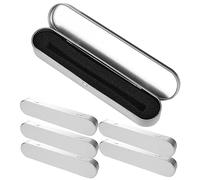 VILLFUL 6piezas Estuche Metálico para Lápices Resistente Forro De Esponja Caja Rectangular para Estudiantes y Uso Escolar Organizador Práctico para Bolígrafos y Material De Papelería