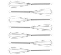 VILLFUL 7 piezas Batidor Inoxidable para Tintes de Peluquería Agitador Manual para Mezclar Crema y Tinte de Cabello Herramienta Práctica y Fácil de Limpiar para Uso Profesional y DIY