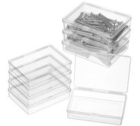 VILLFUL 8 Piezas Caja Pequeña Transparente de Plástico Apilable de Unidades Organizador Compacto para Joyería Cuentas y Objetos Pequeños Diseño Simple y Portátil