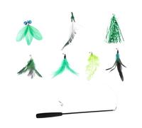 VILLFUL 8piezas Juguetes para Gatos Varita para Gatos De Secciones Juguete Interactivo para para Coquetear Interiores