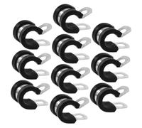 VILLFUL Abrazaderas de Acero Inoxidable para Cables y Mangueras Goma Amortiguadora Tamaño 10 MM Pack de 12 Unidades para Fijación y Reparación Interiores y Exteriores