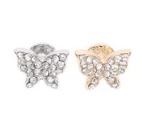 VILLFUL Adornos para Correas de Reloj Inteligentes 2 Piezas de Tachuelas de Aleación Doradas y Plateadas para Correas de Silicona Accesorios Decorativos para Pulseras de Smartwatch