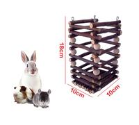 VILLFUL Alimentador de Heno de Madera de Manzana Natural para Animales Pequeños Comedero Multiusos para Conejos Chinchillas y Cobayas Alfalfa y Mantiene Limpia