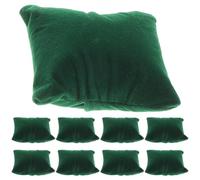 VILLFUL Almohadas de Terciopelo para Exhibición de Relojes y Pulseras, Cojines Suaves de Felpa Verde Oscuro, 10 Unidades, Cojines Multiusos para Caja de Reloj y Joyería, Insertos