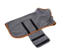 VILLFUL Bañador de Mascotas Absorbente para Perros y Gatos Toalla de Secado Rápido Roba de Baño para Perros y Pequeños Diseño de Total Gris