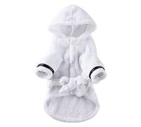 VILLFUL Bañador para Perros Pequeños Robe de Dormir Cómodo y Transpirable Ropa para Mascotas para y Blanco S
