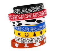 VILLFUL Bandas De Silicona Para Dijes 7 Pulseras Decorativas Estilo Occidental Elásticas