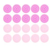 VILLFUL Bandejas para Pegamento de Pestañas Forma de Corazón 100 Unidades 50 Rosas y 50 Moradas Hechas de PVC Resistente y Duradero Paletas Adhesivas para Herramientas de Maquillaje