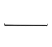 VILLFUL Barra Oval Extensible para Armario con Soporte Metálico Negro Barra Ajustable para Colgar Ropa Tubo Telescópico Resistente para Armarios y Cortinas