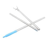 VILLFUL Barra para Colgar Ropa de Acero Inoxidable 130 CM Gancho en U Pértiga Extensible Práctica para Balcón y Armario Varilla Resistente para Tendedero Doméstico