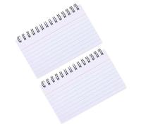 VILLFUL Blocs De Notas De Bolsillo Pequeños 2 Piezas Con Espiral, Tarjetas De Índice Blancas Portátiles Para Planificación y Estudio, Organizador Escolar Práctico Para Estudiantes y Profesores