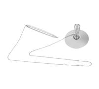 VILLFUL Bolígrafo de Metal con Cadena Antirrobo Base Estable para Mostrador Bolígrafo de para Oficina y Recepción Recarga Fiable Accesorio de Escritorio Profesional