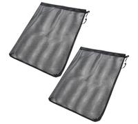 VILLFUL Bolsa de Filtro de Malla para Filtrado y Almacenaje de Elementos Filtrantes 2 Piezas para Bomba de Agua Tamaño Grande, Cordón para Peceras y Acuarios, Material Seguro