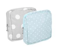 VILLFUL Bolsa Sanitaria Ligera y Reutilizable de Tela Oxford para Compresas Menstruales, Paquete de 2 Piezas, Adecuado para Llevar Lugar Período Menstrual