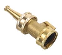 VILLFUL Boquilla de agua de alta presión en latón dorado con válvula para jardinería y riego de cultivos, accesorio con manguera compatible, 1 set resistente para instalación sencilla