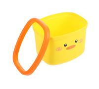 VILLFUL Bote de Basura Forma de Patito Amarillo Mini Papelera para Oficina y Baño Contenedor Decorativo de Escritorio para Almacenamiento de Pequeños de Limpiar Uso