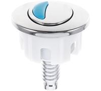 VILLFUL Boton Cisterna Roca Ovalado de Abs Plata, Pulsador Dual para Inodoro, Repuesto de Descarga sin Herramientas, Uso Familiar y Hotelero