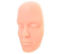 VILLFUL Cabeza de Práctica para Maquillaje de Silicona con Tono Piel Clara Herramienta Reutilizable para Entrenamiento Facial Cejas Ojos y Labios para Mejorar Técnicas de Maquillaje Piel