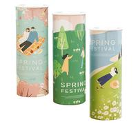 VILLFUL Caja Cilíndrica para Pañuelos de Papel para Coche 3 Unidades Diseño Estampado Portavasos Portátil para Viaje Pañuelos Faciales Suaves y Prácticos para Uso Automóvil