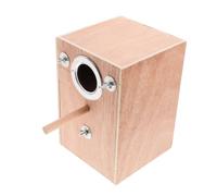 VILLFUL Caja de Cría para Periquitos de Madera Colgante con Ventana Abatible y Posadero Nido y Estable para Cacatúas Agapornis y Pequeños Fácil Instalación y Limpieza