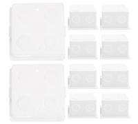 VILLFUL Caja de Empotrar Eléctrica Tipo 86 PVC Resistente Color 10 Unidades Caja de Conexiones Mural para Instalación Oculta Paredes Uso Doméstico y Comercial