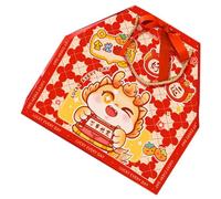 VILLFUL Caja de Regalo para Dulces de Fiesta Año del Dragón Caja Grande con Diseño y Asa para Galletas y Golosinas para Festivales y Celebraciones