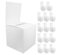 VILLFUL Caja Multifuncional Blanca para Rifas Votaciones y Donaciones Set de 15 Urnas de Papel Ranura Contenedores Seguros para Boletos en Fiestas y Eventos