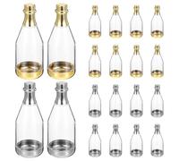 VILLFUL Cajas Pequeñas para Dulces Forma de Botella Champán Set de 20 Unidades 10 Doradas 10 Plateadas Cajas de Recuerdo para Bodas y Fiestas Packaging Creativo para Regalos y