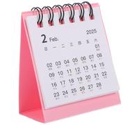VILLFUL Calendario de Escritorio Mini con Base para Oficina y Hogar Decoración Elegante y Planificador Diario de Mesa Cubre Agosto Diciembre Calendario Pequeño para Organización
