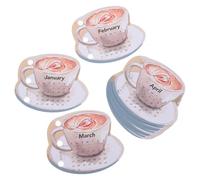 VILLFUL Calendario de Escritorio Vintage Estilo Artístico con Encuadernación de Tres Anillas Papel Suave para Escritura Cómoda Planificador de Mesa para Oficina y Hogar