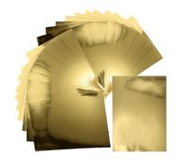 VILLFUL Cartulina Dorada Metálica Espejo 27,6 X 19,8 Cm 30 Hojas para Manualidades, Scrapbooking y Tarjetas, Papel Metálico para Álbumes de Recortes y Proyectos Creativos