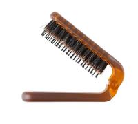 VILLFUL Cepillo de Cerdas Naturales de Jabalí para Viaje Masajeador de Cabelludo Portátil y Ligero Peine Compacto para Estimular Circulación y Aliviar Fatiga