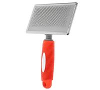 VILLFUL Cepillo Grande Para Perros y Gatos Cómodo Cepillo De Seguridad Para Mascotas Peine Para Pelo De Interior Para Mascotas De Acero Inoxidable