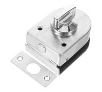 VILLFUL Cerradura de Puerta Segura de Piso para Vidrio sin Marco, Pestillo de Perno sin Taladro con Acero Inoxidable, Instalación Manual para Puertas Corredizas y Batientes en Hogar