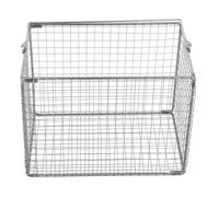 VILLFUL Cesta de Acero Inoxidable para Limpieza Ultrasónica Resistente a Altas Temperaturas Tamaño 240X160X180 MM con Asa Abatible y Sistema de Inmersión y Drenaje para Piezas