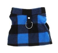 VILLFUL Chaleco Polar para Perros de Cuadros Azules Cálido y Cómodo para Invierno y Otoño para Paseos Frío XL