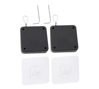 VILLFUL Cierrapuertas Automático Retráctil para Hogar y Comercio 2 Unidades sin Perforación Cable de Acero Resistente Color Negro Cierre Firme y Silencioso Apto para Puertas