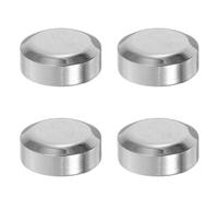 VILLFUL Clips de Montaje para Espejos sin Marco Redondos de Cobre Plata con Ajuste de Altura para Estantes de Vidrio de 0.18-0.24 Pulgadas en Tocador y Baño Pack de 4