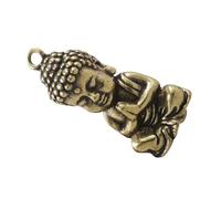 VILLFUL Colgante de Buda de Cobre Vintage Llavero Auspicioso y Duradero Accesorio Multifunción para DIY Diseño Creativo y Elegante para Llaves o Bolsos