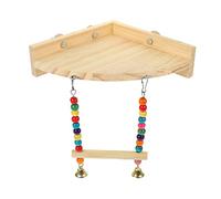 VILLFUL Columpio De Plataforma Triangular para Juguete De Columpio para Cotorras Accesorio De Jaula De Periquitos Plataforma De Ejercicio para Pájaros para