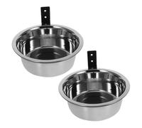 VILLFUL Comedero Colgante para Perros y Mascotas Soporte De Acero Inoxidable, Elevado 20 Cm, Montaje Pared, Estación De Alimentación para Perros Grandes y Cachorros