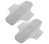 VILLFUL Compresas Posparto Reutilizables Ultradelgadas de Algodón 2 Unidades Gris 22x28 Cm para Incontinencia Femenina y Protección Diaria, Absorbentes y Lavables para Bragas de