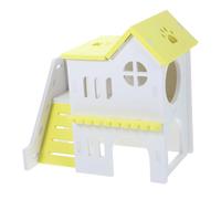 VILLFUL Conejera De Madera Maciza para Ardillas Hábitat para Hámsteres Refugio Multicámara para Hámsteres Refugios para Animales Pequeños Refugio para Erizos Y Hámsteres Refugio para